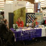 Chaplaincy Health Care tabling at the alternative gift fair